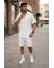 Compleu de vara, alb, triocu + pantaloni 8207A D6-3.3